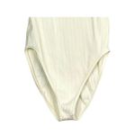 ZARA Limited Contour Collection Ruffle Spaghetti Strap Rib Bodysuit XS Cream Photo 3