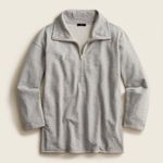 J.Crew • University Terry Long Half-zip Tunic sweatshirt pullover heathered grey Photo 2