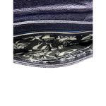 Guess  Blue Metallic Clutch Wristlet Gunmetal Hardware Magnetic Closure 12" x 5.5 Photo 4