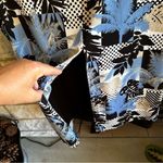 cj banks tropical print layered sleeveless blouse size X blue tan black Photo 6