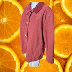 Alfred Dunner  Burgundy Polyester Floral Embroidered Cardigan Jacket‎ Size 8 Photo 8