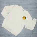 Women's Cream and Tan Sweatshirt with oranges “ feeling totally Awesome “ med Orange Photo 1