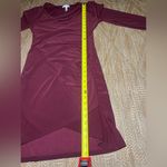 Leith  Women's Maroon Red Ruched Long Sleeve Dress,V Neck,Size S, Great Condition Photo 8