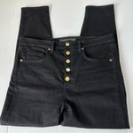 Veronica Beard Debbie 10” Skinny Gold Button Skinny Stretch Jeans, 32 Photo 9