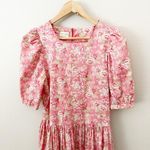 Laura Ashley  | Vintage Pink Floral Cottagecore Puffed Dress Modest Prairie | 14 Photo 1