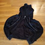 Victoria's Secret Victoria’s Secret On Point Full Zip Rhinestone Accent Velour Hoodie in blk sz lg Photo 7