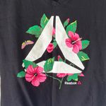 Reebok  Black Tee with Pink and Green Floral Accents / M32 Photo 1