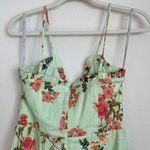 Lovers + Friends Light Green Floral Cut Out Midi Dress Photo 9