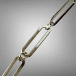 Free People  Paperclip Spektor Heart Pendant Necklace in Silver NWT Chunky Retro Photo 11