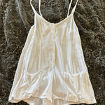 Rhythm Swimwear Rhythm White Button Up Cover-up Romper Photo 0