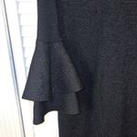 Anthropologie Womens Black Claudette Ruffle Sleeve Sweater Dress Small Photo 2