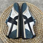 Tory Burch Hank Snow White/Bright Navy Low Top Sneakers Shoes Suede Leather 5 Photo 9