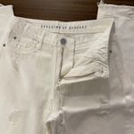 Articles of Society Carly Skinny Crop White Distressed Jeans Raw Hem sz 24 Photo 5
