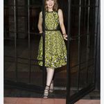 Oscar de la Renta NWT  Yellow and Black Midi Dress Photo 6