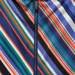 Halogen Sleeveless Shift Dress Blue Black Stripe XS Exposed Back Zipper Photo 5