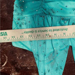 VTG Y2K Dress Fairy Drop Waist Turquoise Sparkly Asymmetrical Flare Halter M Blue Size M Photo 4