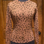 ❤️ Whistles sparkly glitter cheetah leopard fine knit sweater Brown Size XS Photo 0