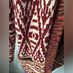 Lucky Brand  Jacquard Boyfriend boho cotton Cardigan Oversized Sweater size M Photo 5