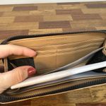 Kurt Geiger  London Quilted Leather Zip Around Wallet Light Brown NWOT Photo 5