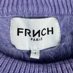 Anthropologie FRNCH Paris Julianne Sweater In Lilac Sz L Balloon Sleeve Fuzzy Photo 2