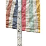 Style & Co Gauze Flutter Sleeve Top Rainbow Striped Coastal BOHO Lagenlook Beach Photo 3