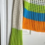 Wild Fable Crochet Magenta Lime Orange Sweater Size XSmall Photo 7