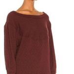 Free People NWT!  Oversized OG Long Sleeve Top in Cherry Cola XS Photo 0