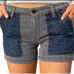 Anthropologie Pilcro and the Letterpress Railroad Striped Denim Shorts Size S Blue Photo 0