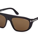 Tom Ford  SUNGLASSES UNISEX FT1002 01J Shiny Black / Roviex Photo 0