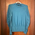 Kiya Tomlin Blue Scrunched Sleeve Sweatshirt Size S Photo 1