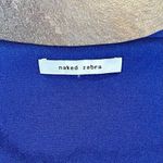 Naked Zebra  Blue Tank Tie Waist Mini Dress Photo 8
