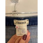 L'Agence El Matador Jeans Size 30 High Rise Slim Raw Hem Ankle Dark Wash Salton Photo 3