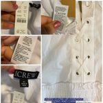 J.Crew  WHITE COTTON POPLIN TIERED LACE UP MINI DRESS NWT (XL) Photo 9