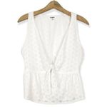 Steve Madden Shari White Tie Front Tank Top Photo 0