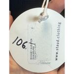 STAUD  Women's Size XL Navy Rockey Cold Shoulder Turtleneck Sweater NWT Photo 4