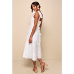 NWT Lulus Effortlessly Sweet White Tulle 3D Floral Tie Photo 2