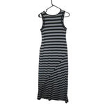Mix & Co Black and White Striped Sleeveless Tank Top Maxi Dress Size S Gray Photo 4