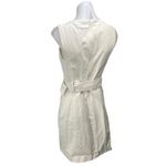 Club Monaco Women's White Sleeveless Half Zip Belted Mini Sheath Dress Size 6 Photo 1