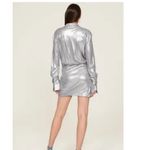 GAUGE81 Naha Metallic Mini dress Silver Size XS Photo 5