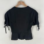 Topshop  Lightweight Button Front V-Neck Peplum Top Feminine‎ Romantic Photo 8