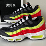 Nike AIR MAX 95 NEON RED WOMENS SHOES SIZE 5.5 BLA Photo 0