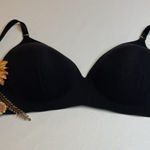 Thirdlove  24/7 Pima Cotton Wireless T Shirt Black Adjustable‎ Support Bra 36F Photo 0