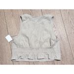 Abound  Women XL Linen Blend Sleeveless Vest Top Smocked Waist Photo 6