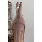Bisou Bisou  Leather shoes size 7.5 Pink Crystal Stone Womens Prom Shoes heels Photo 3