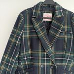 Levi's  Blazer Womens Medium Green Tartan Plaid Blackwatch Double Breasted Luxury Photo 4