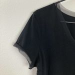 Victoria's Secret VS Victoria Sport Women's Mesh Trim Short Sleeve Shirt M Medium Black *Flaw Photo 3