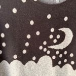 Creation Black Gray Moon Stars Cat Print Tunic Sweater M Grunge Strange Goth Size M Photo 3