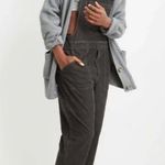 Aerie Werk & Play Corduroy Overalls Smoked Gray Cuffed Straight Leg Size Large Photo 0