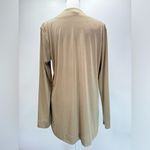 Chico's Chico’s Tan Lightweight Stretch Open Front Basic Long Sleeve Cardigan Size 1/M Photo 4
