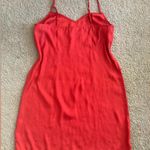 Red Satin Delicate Y2K Mini Slip Dress Size Small Photo 1